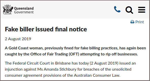 Amanda Stichbury final notice - Office of Fair Trading Queensland