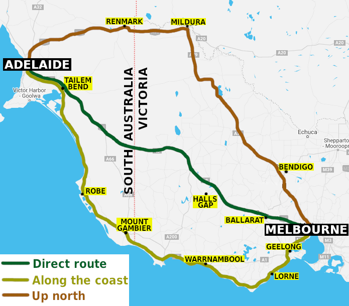 road trip from adelaide to melbourne